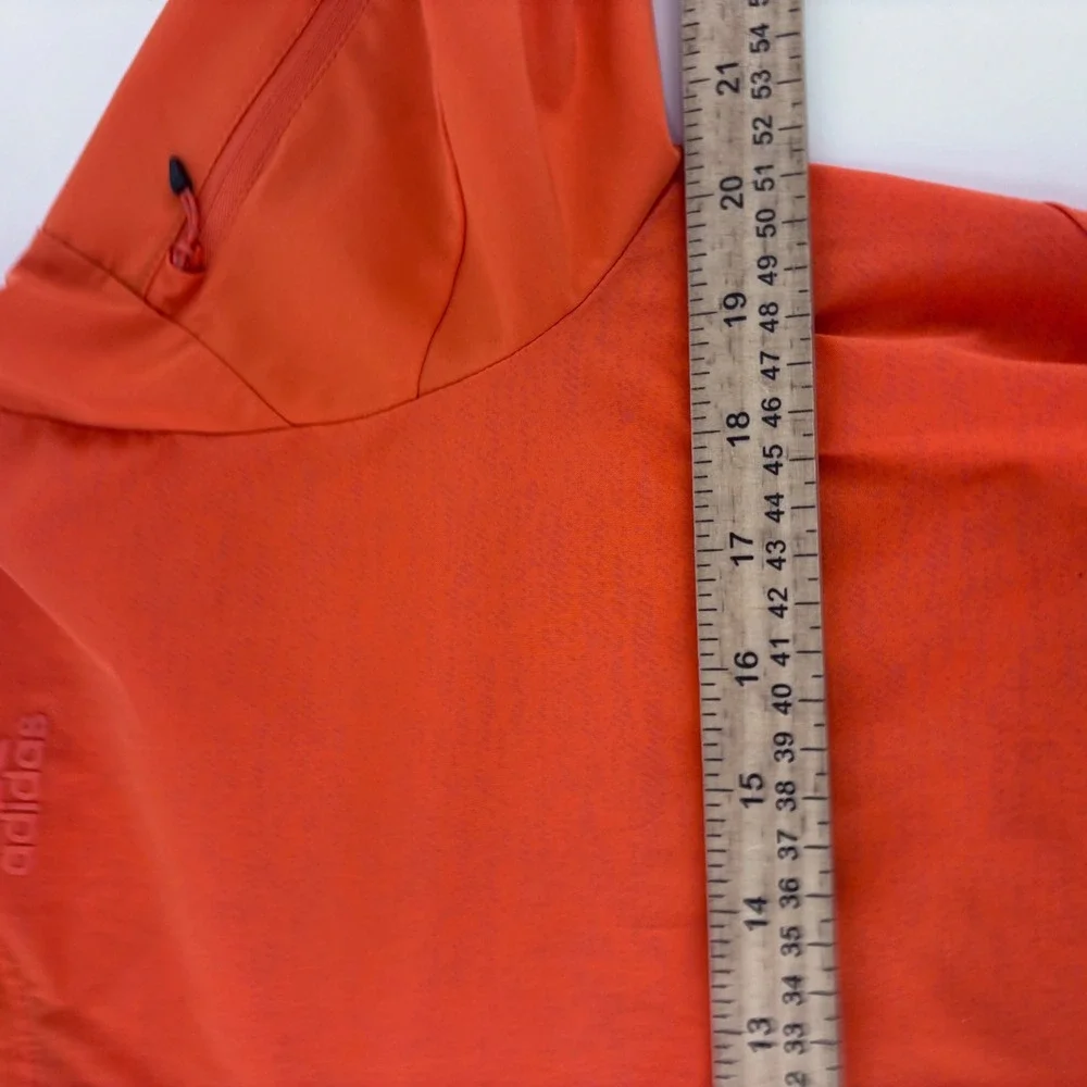 Adidas Supernova Running Jacket Mens Small Orange Full Zip Thumbholes Athletic